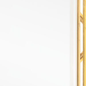 HomeRoots 24" Gold Metal Geo Square Accent Mirror - Modern Geometric Design for Stylish Home Décor & Brightening Spaces 574029