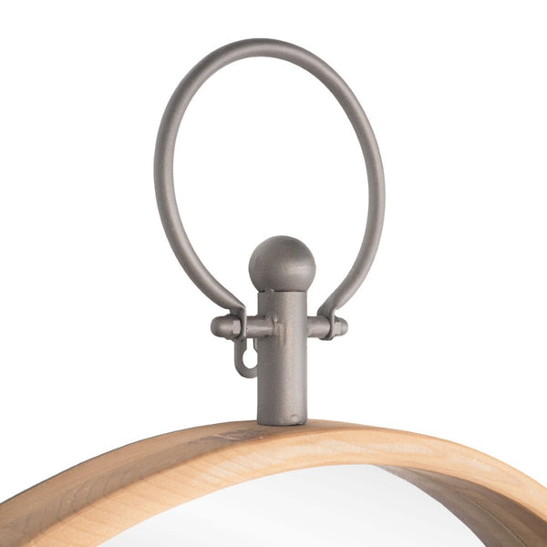 HomeRoots 30" Bronze Round Metal Framed Accent Mirror - Contemporary Design for Entryway, Living Room Style 574041