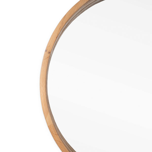 HomeRoots 30" Bronze Round Metal Framed Accent Mirror - Contemporary Design for Entryway, Living Room Style 574041