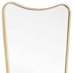 HomeRoots 30" Gold Abstract Metal Framed Accent Mirror - Contemporary Design for Entryways, Bedrooms & More! 574042