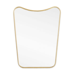 HomeRoots 30" Gold Abstract Metal Framed Accent Mirror - Contemporary Design for Entryways, Bedrooms & More! 574042
