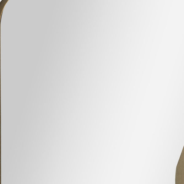 HomeRoots 28" Bronze Metal Accent Mirror - Contemporary Design for Entryways, Living Rooms & Bedrooms Decor 574046
