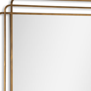 Homeroots 35" Bronze Square Metal Framed Accent Mirror – Chic Art Deco Design For Stylish Home Decor Upgrade!   574048