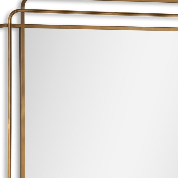 Homeroots 35" Bronze Square Metal Framed Accent Mirror – Chic Art Deco Design For Stylish Home Decor Upgrade!   574048