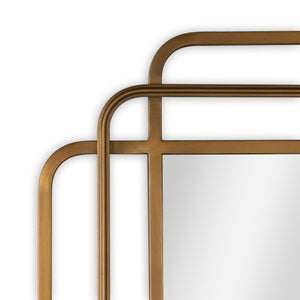 Homeroots 35" Bronze Square Metal Framed Accent Mirror – Chic Art Deco Design For Stylish Home Decor Upgrade!   574048