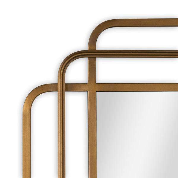 Homeroots 35" Bronze Square Metal Framed Accent Mirror – Chic Art Deco Design For Stylish Home Decor Upgrade!   574048