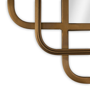 Homeroots 35" Bronze Square Metal Framed Accent Mirror – Chic Art Deco Design For Stylish Home Decor Upgrade!   574048