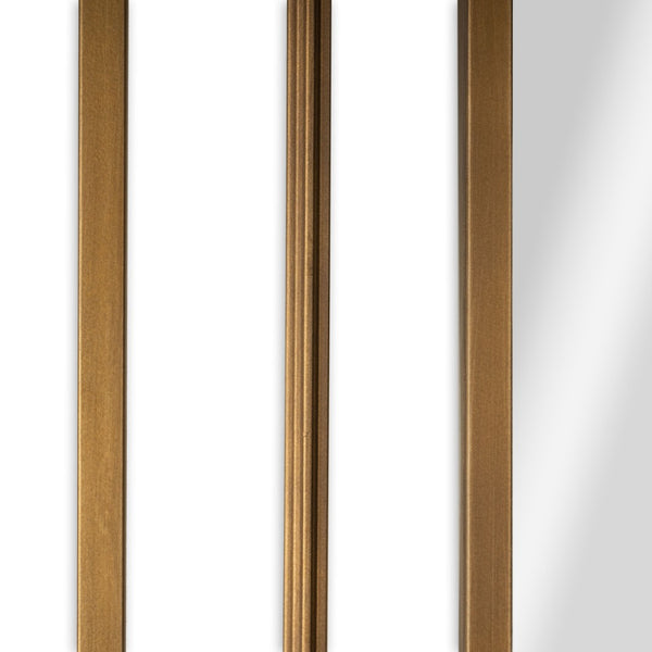 Homeroots 35" Bronze Square Metal Framed Accent Mirror – Chic Art Deco Design For Stylish Home Decor Upgrade!   574048