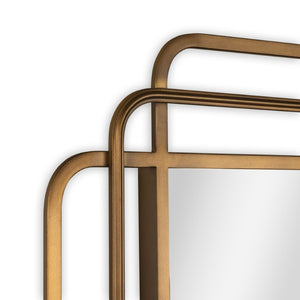 Homeroots 35" Bronze Square Metal Framed Accent Mirror – Chic Art Deco Design For Stylish Home Decor Upgrade!   574048