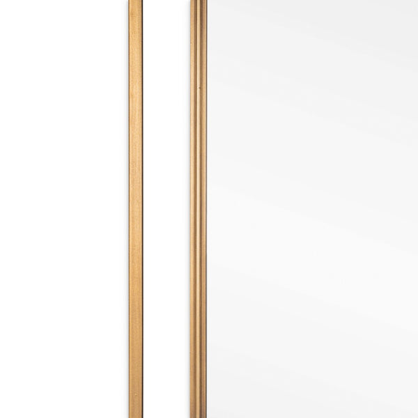 HomeRoots 22" Gold Metal Square Accent Mirror - Mid-Century Modern Art-Deco Design for Stunning Home Decor 574049