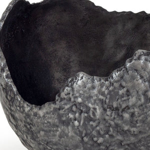 Homeroots Set Of Two Gray & Silver Aluminum Decorative Bowls - Modern Sculptural Home Accents For Chic Decor  Aluminum 574055