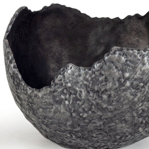 Homeroots Set Of Two Gray & Silver Aluminum Decorative Bowls - Modern Sculptural Home Accents For Chic Decor  Aluminum 574055