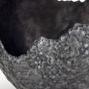 Homeroots Set Of Two Gray & Silver Aluminum Decorative Bowls - Modern Sculptural Home Accents For Chic Decor  Aluminum 574055