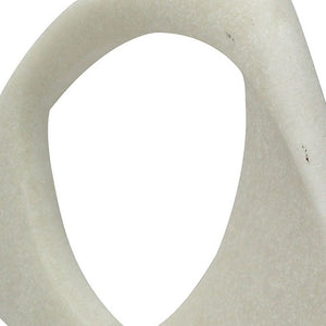 HomeRoots 13" White and Gold Marble Tabletop Sculpture - Elegant Home Accent for Modern Decor & Gifting 574065