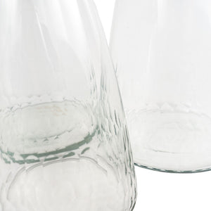 HomeRoots Set of Three Gold Glass Bottle Sculptures - Elegant Tabletop Decor for Modern Glam Home Accents 574067