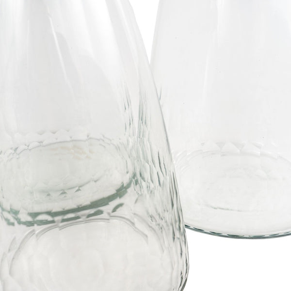 HomeRoots Set of Three Gold Glass Bottle Sculptures - Elegant Tabletop Decor for Modern Glam Home Accents 574067