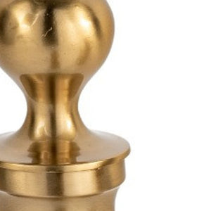 HomeRoots Set of Three Gold Glass Bottle Sculptures - Elegant Tabletop Decor for Modern Glam Home Accents 574067