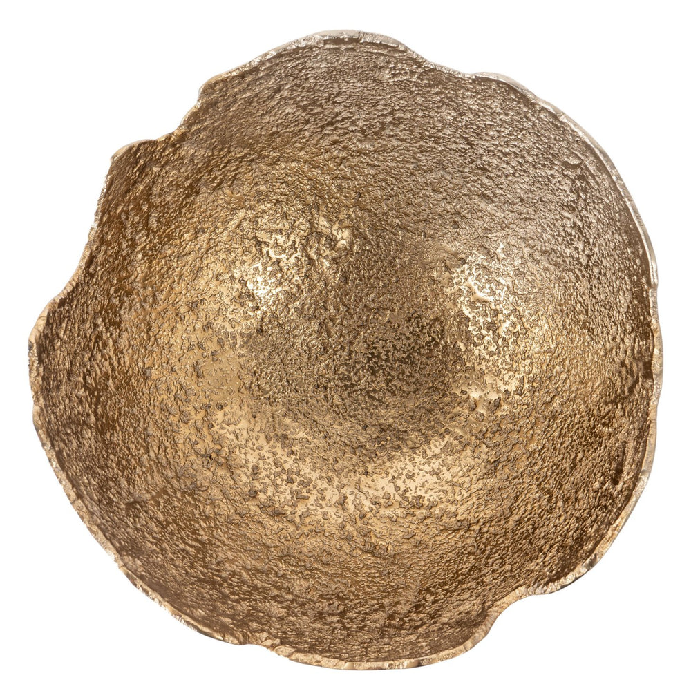 Homeroots Set Of Two Gold And Silver Aluminum Decorative Bowls - Modern Sculptural Design For Stylish Décor  Aluminum 574070