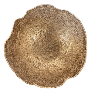 Homeroots Set Of Two Gold And Silver Aluminum Decorative Bowls - Modern Sculptural Design For Stylish Décor  Aluminum 574070