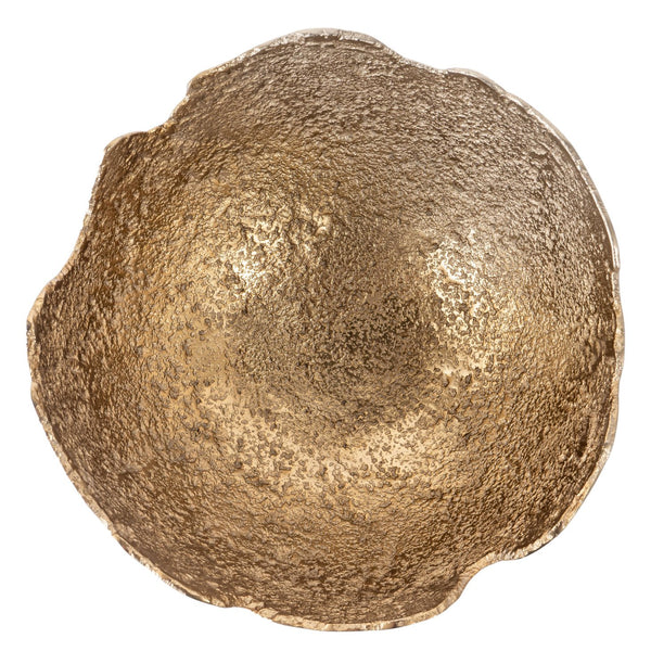 Homeroots Set Of Two Gold And Silver Aluminum Decorative Bowls - Modern Sculptural Design For Stylish Décor  Aluminum 574070