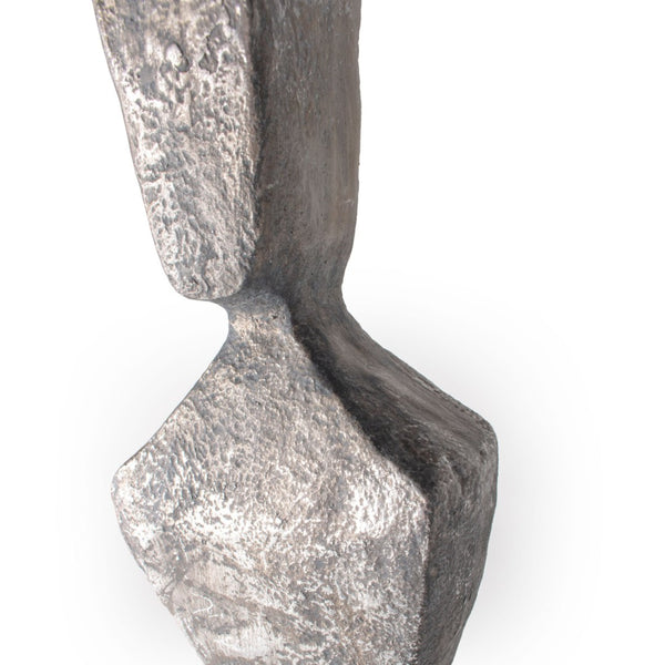 HomeRoots 24" Gray Resin Tabletop Sculpture - Modern Elegance for Stylish Decor in Living Rooms & Offices 574075