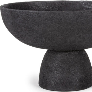 HomeRoots 8" Black Aluminum Decorative Bowl - Modern Centerpiece for Home Décor, Versatile Accent for Any Space 574095