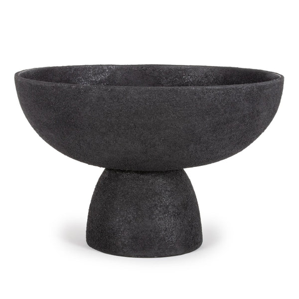HomeRoots 8" Black Aluminum Decorative Bowl - Modern Centerpiece for Home Décor, Versatile Accent for Any Space 574095