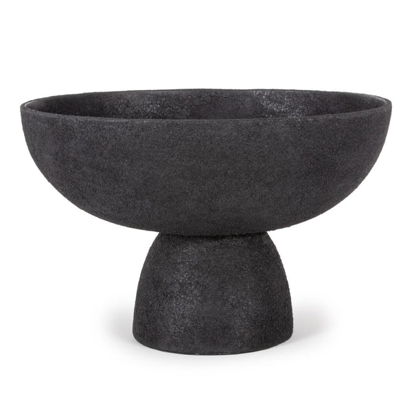 HomeRoots 8" Black Aluminum Decorative Bowl - Modern Centerpiece for Home Décor, Versatile Accent for Any Space 574095