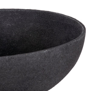 HomeRoots 8" Black Aluminum Decorative Bowl - Modern Centerpiece for Home Décor, Versatile Accent for Any Space 574095