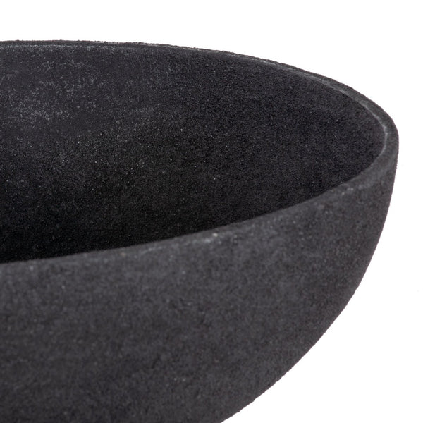 HomeRoots 8" Black Aluminum Decorative Bowl - Modern Centerpiece for Home Décor, Versatile Accent for Any Space 574095