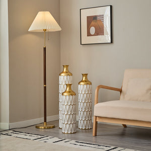 English Elm Floor Droplet-Shaped Metal Vase Set - 3-Piece Modern Glam Decor For Home, Entryway & Living Rooms W2796P255601