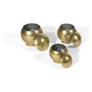 Homeroots Set Of Three Gold Metal Decorative Lidded Canisters - Elegant Modern Home Decor With Chic Style  Metal 574102