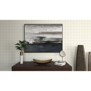 HomeRoots 20" Gold Ceramic Vanity Tray - Elegant Organizer for Cosmetics, Jewelry & Decor in Modern Style 574110