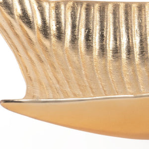 HomeRoots 20" Gold Ceramic Vanity Tray - Elegant Organizer for Cosmetics, Jewelry & Decor in Modern Style 574110