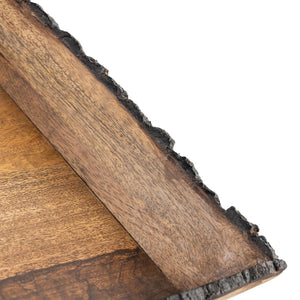 HomeRoots Set of Two Elegant Brown Solid Wood Vanity Trays for Stylish Decor & Organizing Accessories 574113