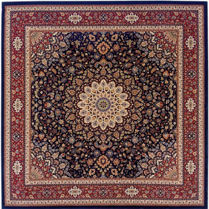 8 Ft Square Oriental Polypropylene Area Rug Stain Resistant Living Room Accent