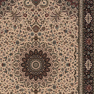 HomeRoots 6' Blue Oriental Round Rug - Elegant Design, Durable & Stain-Resistant for High-Traffic Spaces 8' Square 574124
