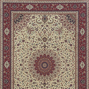 HomeRoots 6' Blue Oriental Round Rug - Elegant Design, Durable & Stain-Resistant for High-Traffic Spaces 8' Square 574127