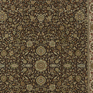 Homeroots 6' Brown Oriental Round Rug - Durable, Stain Resistant, Geometric Design For Warmth And Style 8' Square Polypropylene 574142