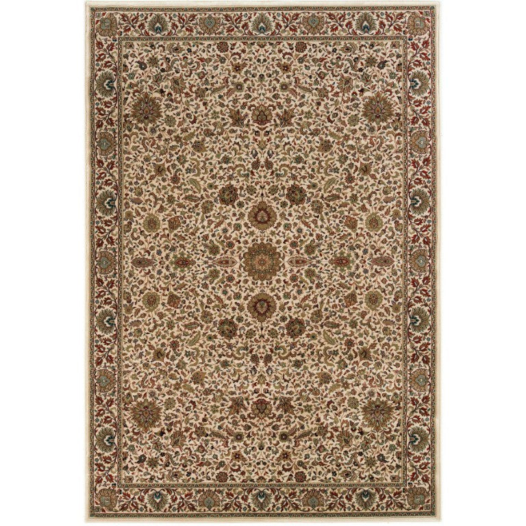 HomeRoots 8 Foot Square Oriental Polypropylene Rug Stain Resistant for Living and Dining Rooms 574145