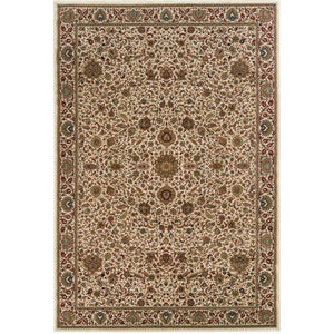 HomeRoots 8 Foot Square Oriental Polypropylene Rug Stain Resistant for Living and Dining Rooms 574145