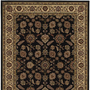 HomeRoots 6' Elegant Brown & Ivory Oriental Area Rug - Durable, Stain-Resistant Design for Timeless Style 8' Square 574172