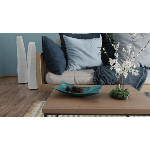 HomeRoots 20" Blue and Green Ceramic Vanity Tray - Elegant Home Decor for Organizing Jewelry, Gifts & More! 574194