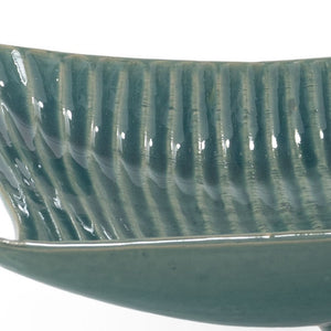 HomeRoots 20" Blue and Green Ceramic Vanity Tray - Elegant Home Decor for Organizing Jewelry, Gifts & More! 574194