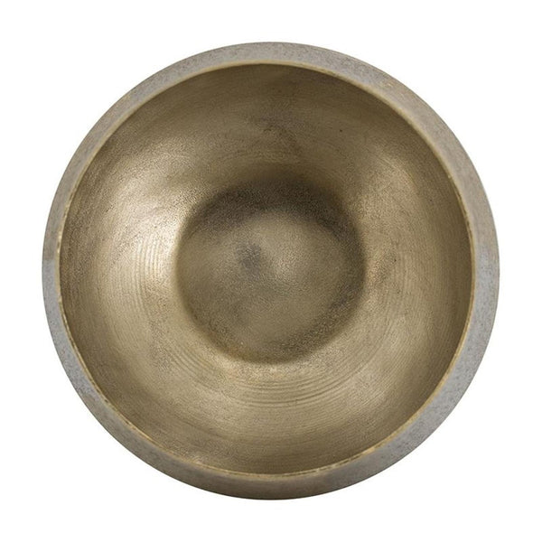 HomeRoots Set of Two Elegant Gold Aluminum Round Table Vases for Dried Florals – Vintage Mid-Century Charm! 574201