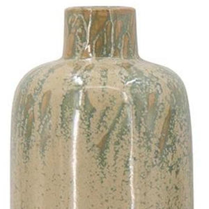 HomeRoots Set of Three Round Ceramic Vases in Soft Beige, Blue & Green - Contemporary Home Décor Accent 574205