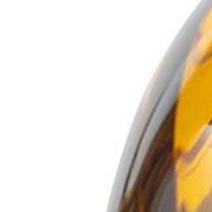 HomeRoots Set of Three Amber Swirl Glass Bottles with Stoppers – Stylish Decor for Any Space, Gift-Ready! 574229