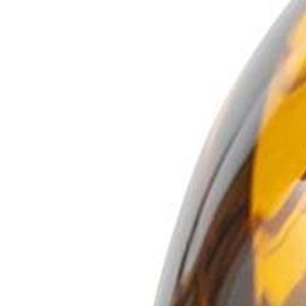 HomeRoots Set of Three Amber Swirl Glass Bottles with Stoppers – Stylish Decor for Any Space, Gift-Ready! 574229