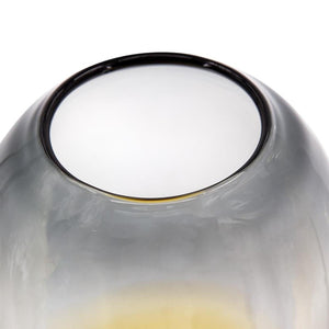 HomeRoots 19" Elegant Clear and Brown Ombre Glass Table Vase – Modern Home Décor Accent for Any Room 574231
