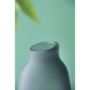HomeRoots 17" Charcoal-Orange Ombre Glass Vase - Striking Modern Accent for Floral Arrangements & Decor 574232